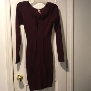 Maroon sweater dress size:L